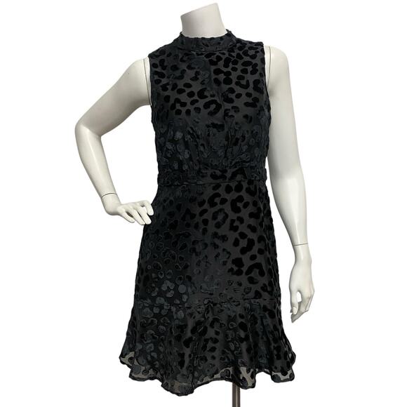 Taylor Dresses & Skirts - Ann Taylor NEW $179 Black Velvet Burnout Dress Women 00P Sleeveless Mini Sexy